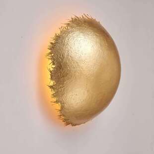 意大利壁灯简约个性创意设计轻奢样板房展厅过道玄关金色艺术壁灯