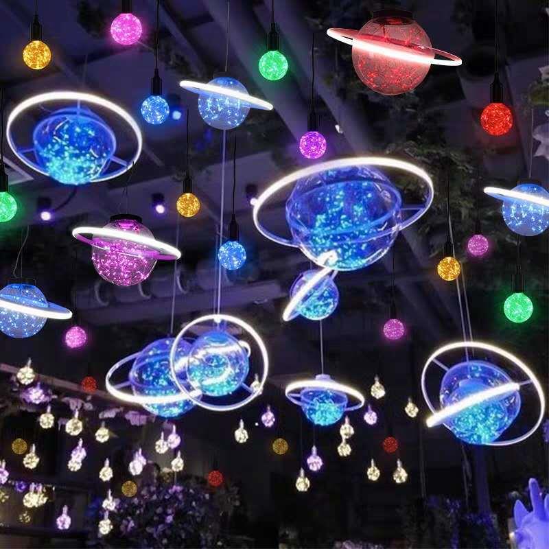 户外防水挂树圆球灯婚礼布置婚庆道具灯街道树木亮化太空星球灯