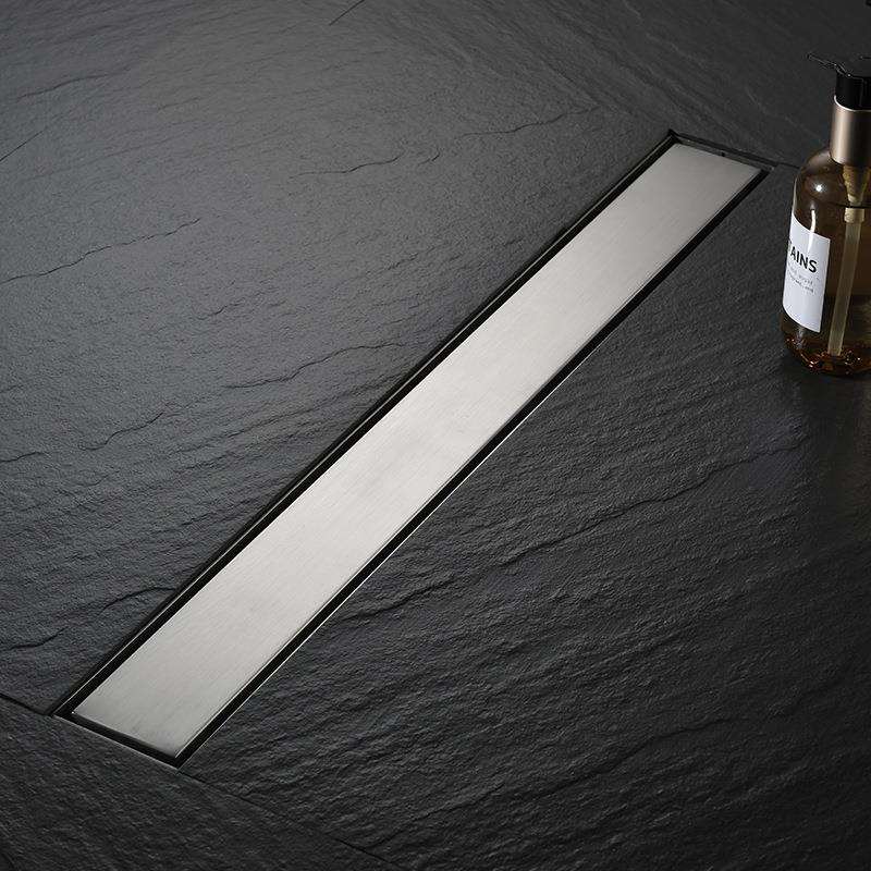 68隐形地漏可镶砖304不锈钢加长方形隐藏式卫生间浴室防臭长条形