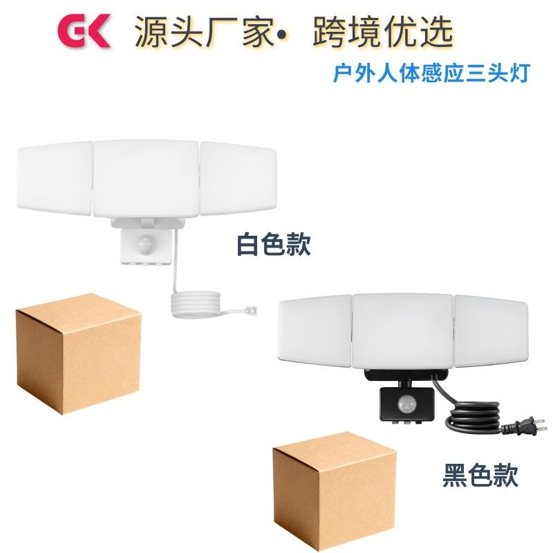 跨境工厂人体红外感应led户外庭院灯别墅灯户外人走灯灭防水壁灯