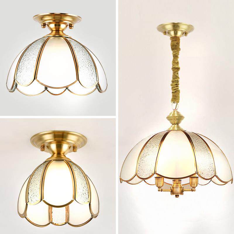 全铜欧式卧室灯吸顶灯走廊过道轻奢玄关阳台灯美式走廊过道门厅灯