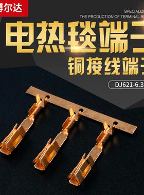 厂家DJ621-6.3B 铜接线端子 电热毯端子