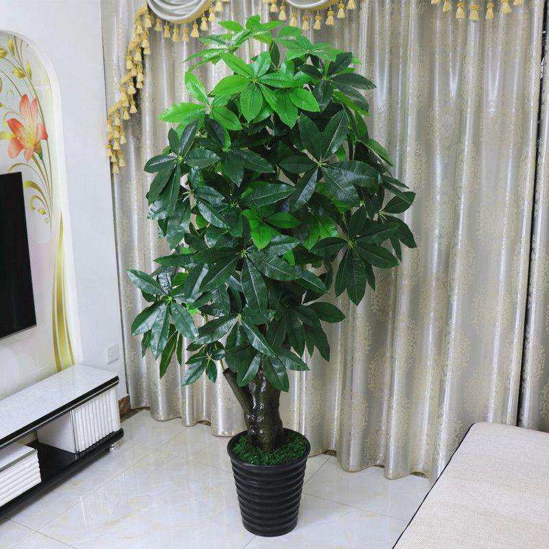 假树发财树植物落地盆栽大型客厅盆景假花塑料花装饰绿植