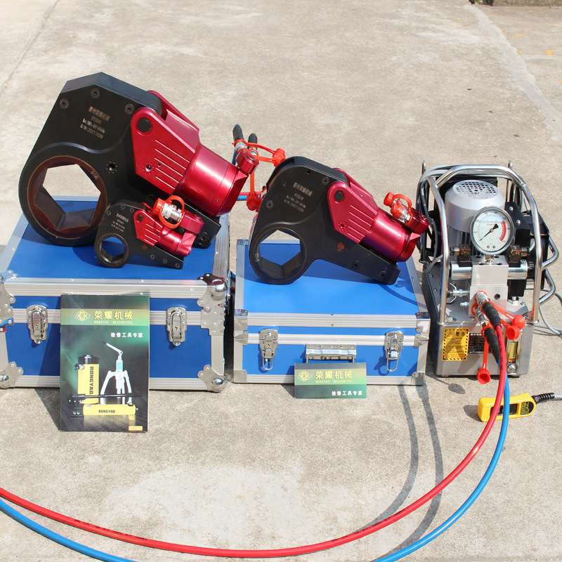 铝钛合金材料中空型KLCD系列 大扭矩 重型 电动 中空液压扳手