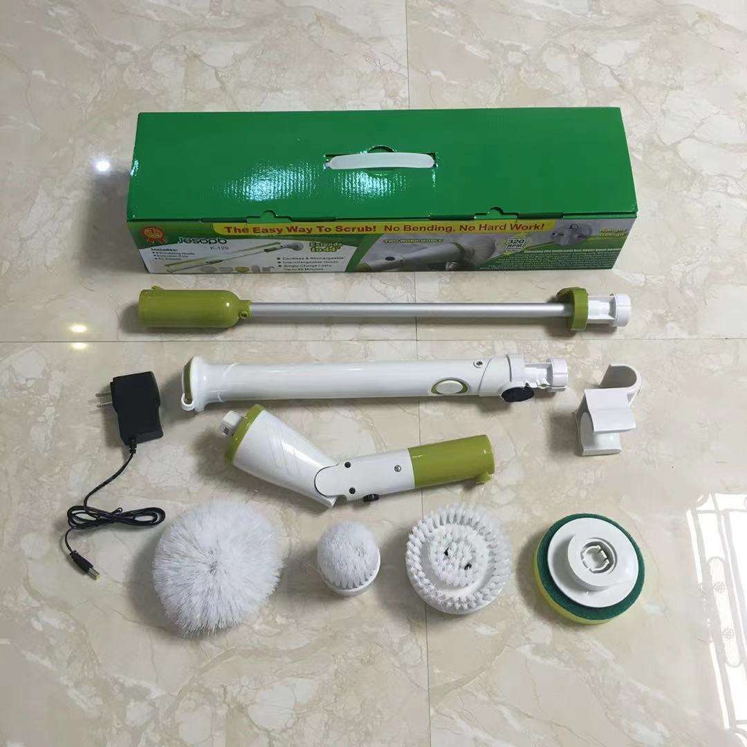 跨境电动清洁刷伸缩款缝隙刷清洁厨房浴室厕所刷旋转拖把家用电器