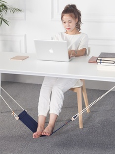 放脚吊床挂办公室桌下歇脚神器电脑桌书桌通用脚踏午睡蹬脚歇脚垫