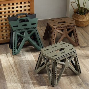 折叠小板凳 塑料可折叠凳子家用便携式 钓鱼凳摆摊马扎小凳子加厚