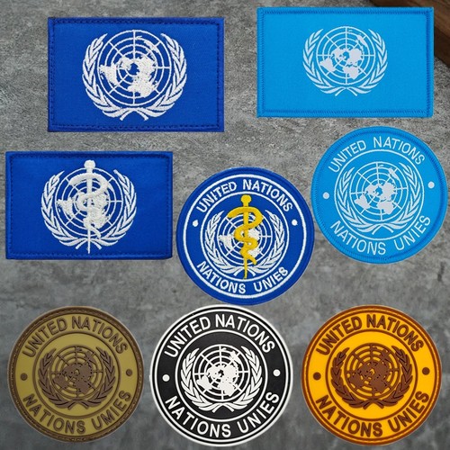 联合国魔术贴徽章UN维和士气章军迷臂章战术头盔背包衣服补丁布贴