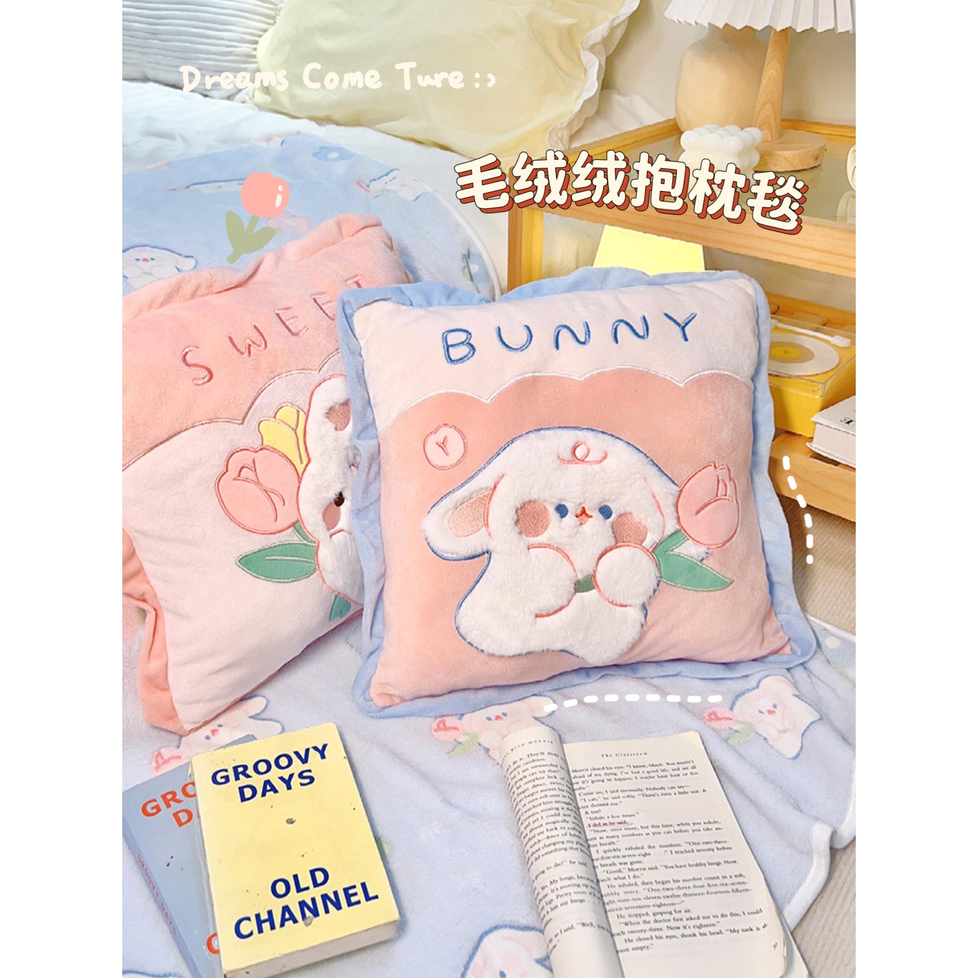 抱枕毯子二合一被子两用车用女生睡觉专用办公室午睡毛毯午休枕头