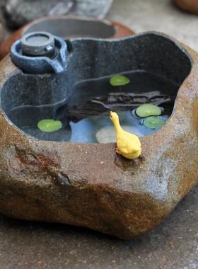 天然鹅卵石流水摆件室内招财中式转运石禅意石来运转小美庭院