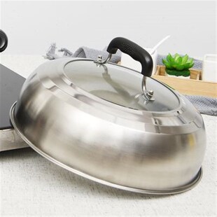 家用铁锅锅盖电饼铛锅盖蒸锅盖子高盖通用鼎锅盖钢筋锅盖26cm28cm