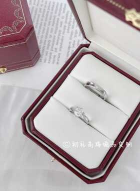 经典诗诗六爪结婚婚礼求婚莫桑钻钻戒对戒闭口活口可调节拍照道具