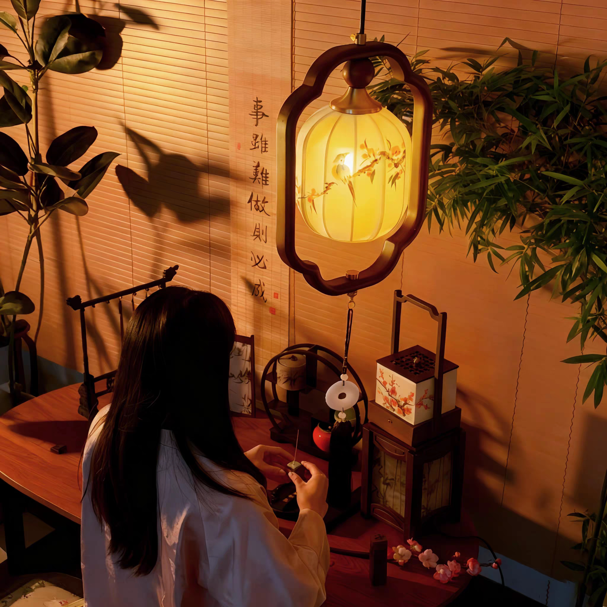 宋氏美学吊灯客厅卧室餐厅复古禅意中式实木玄关过道吧台茶楼吊灯