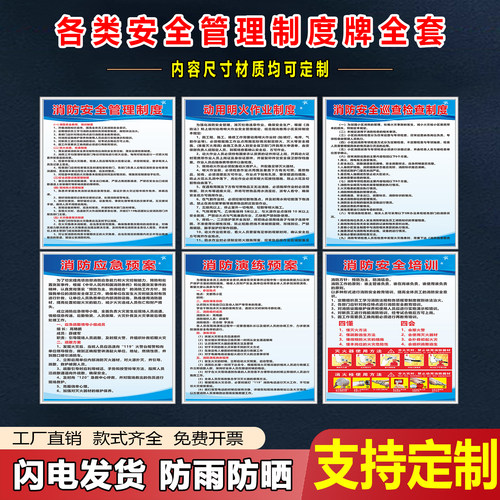 消防安全生产管理制度全套可定制