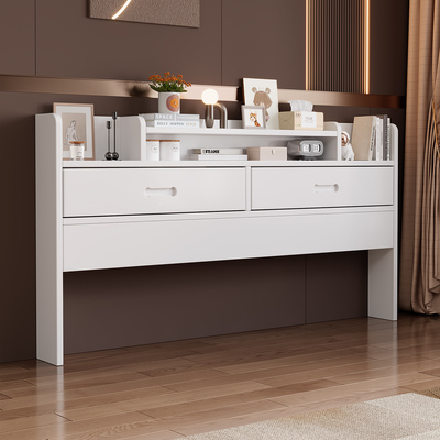 定做实木床头板1.5米白色简约靠背板新中式1.8榻榻米双人床头单买