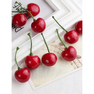海外仓TEMU跨境Cherry Realistic Fruit Cherry Decoration