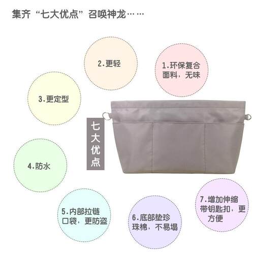 龙骧包中包内胆neverfull托特内胆包分隔MK戈雅内置包狗牙包享怡