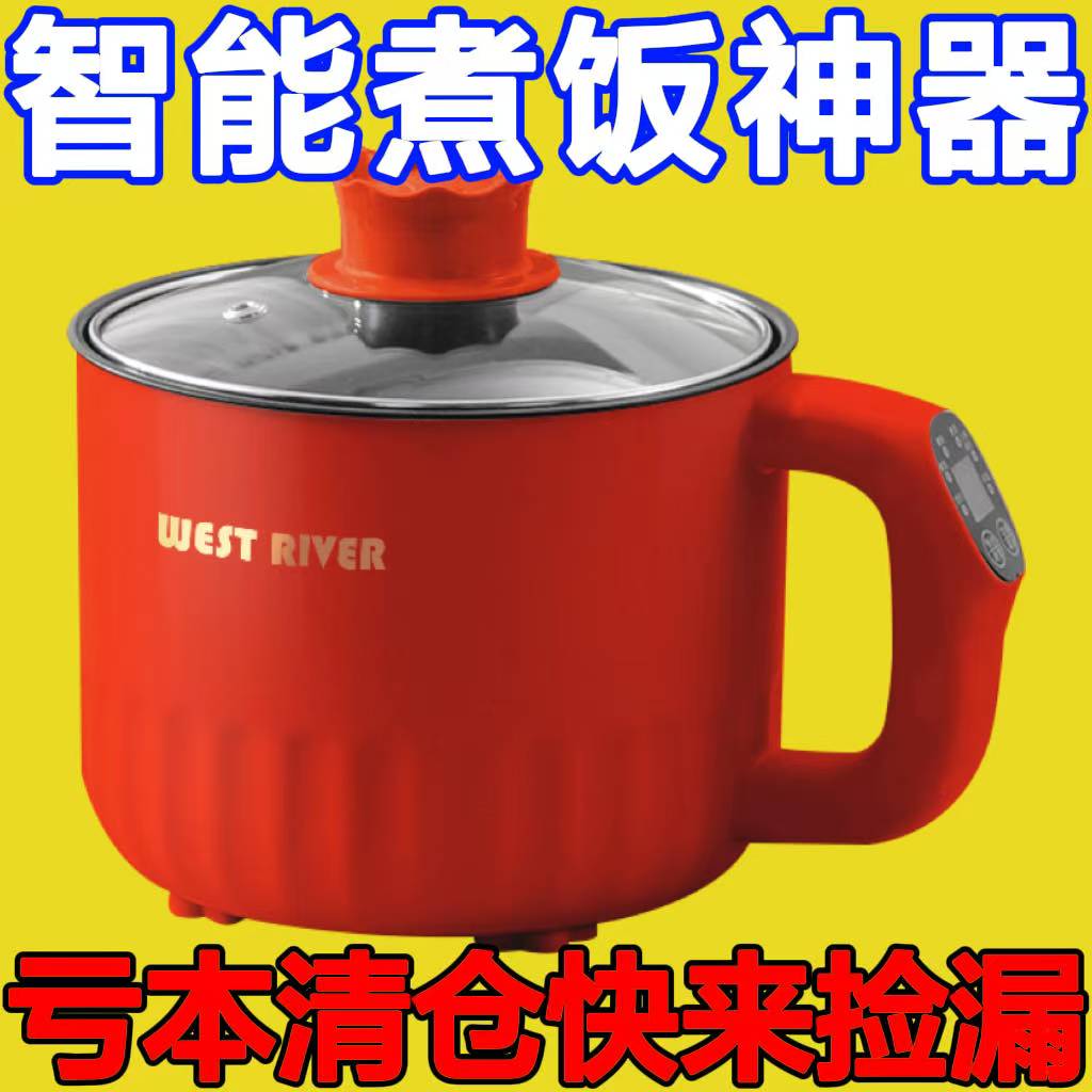 德国智能定时蒸煮锅预约出租房小电煮锅多功能电热火锅不粘电饭煲