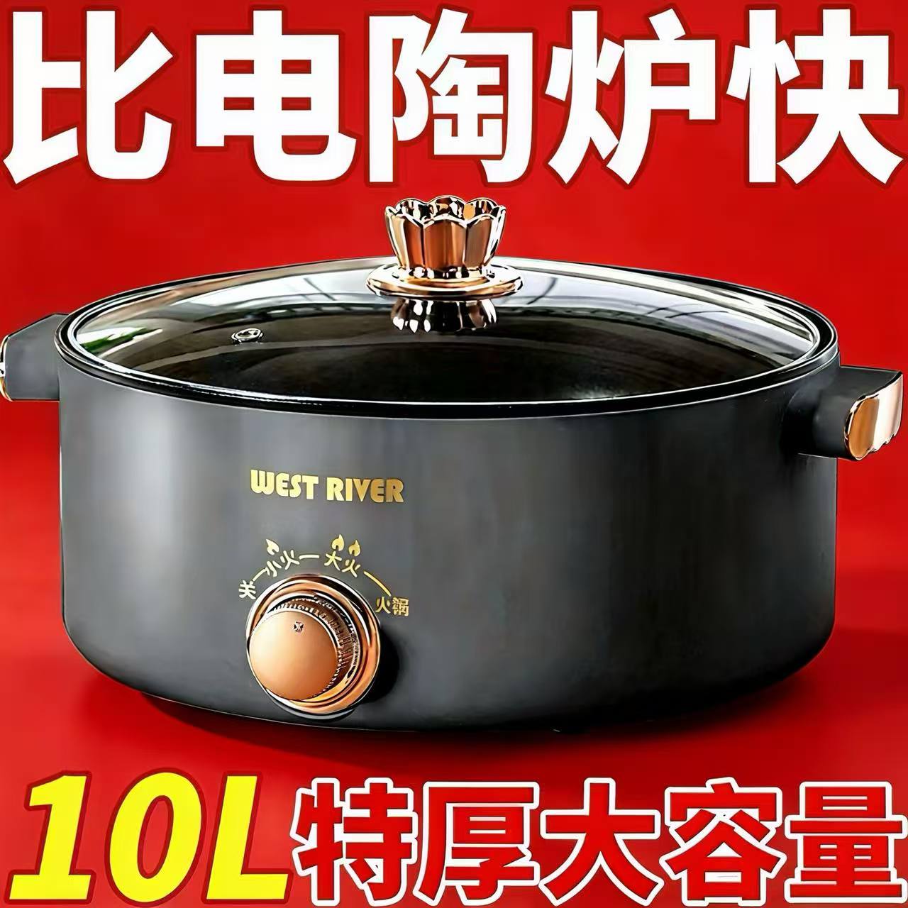 德国全自动电火锅一体炒菜电炒锅多功能料理锅蒸煎炒涮不粘电蒸锅