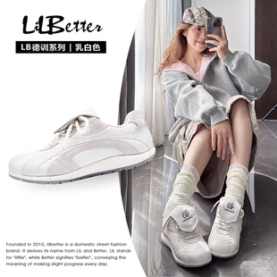 Lilbetter德训鞋女2026新款马年红色复古运动休闲板鞋情侣阿甘鞋