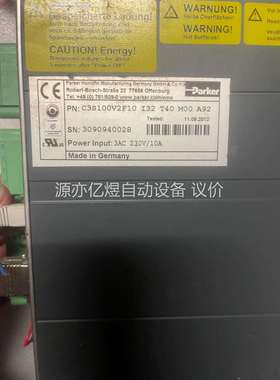 派克伺服驱动器 COMPAX3 C3S100V2F10 I3