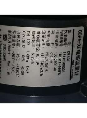 ABB 电磁流量计 COPA-XE DE43F DN10