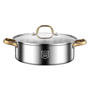 2023新款鸳鸯锅火锅锅家用电磁炉专用涮锅大容量不锈钢火锅盆汤锅