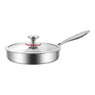 加厚食品级304不锈钢奶锅辅食不粘雪平锅无涂层一人食煮泡面小锅