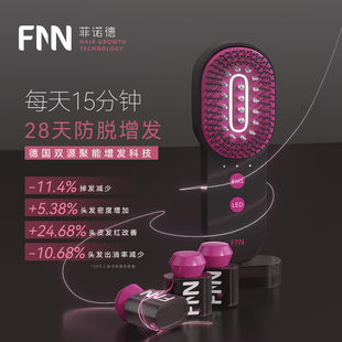 德国FNN增发梳红蓝光电EMS养发梳头皮按摩上药梳育健发防脱生发仪