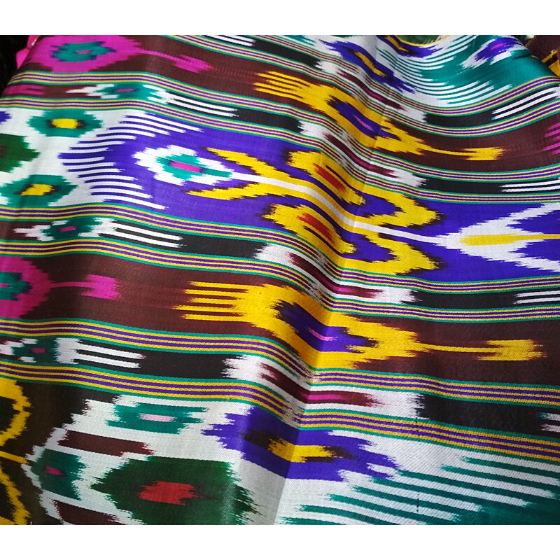 进口真丝布料乌孜别克族特色真丝艾德莱斯绸布宽幅40厘米 特色手工艺 乌孜别克族 原图主图