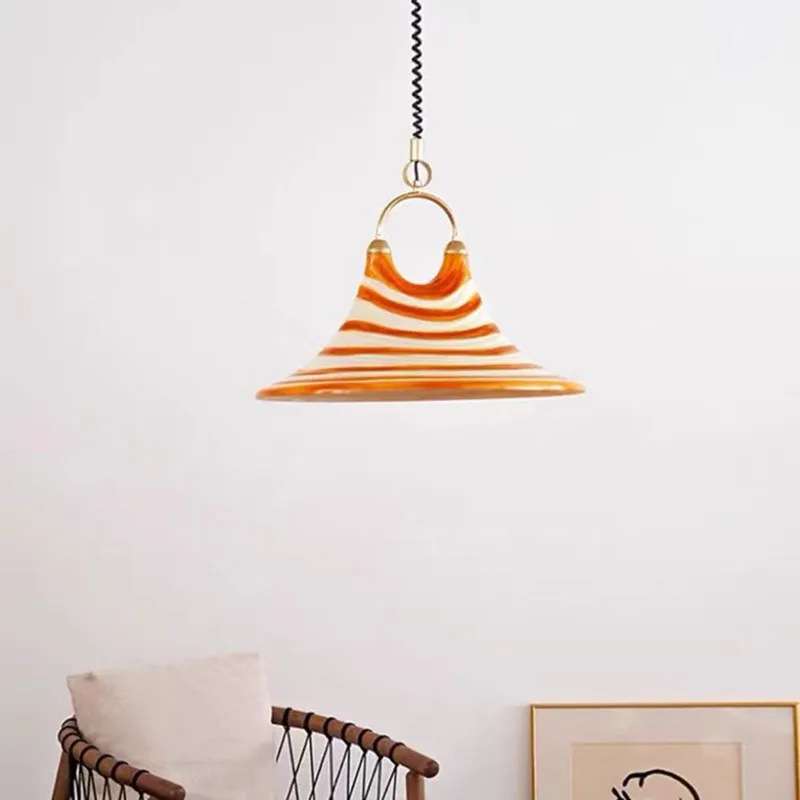 中古餐厅吊灯升降灯餐厅主灯伸缩吧台书房吊灯创意艺术设计师灯具