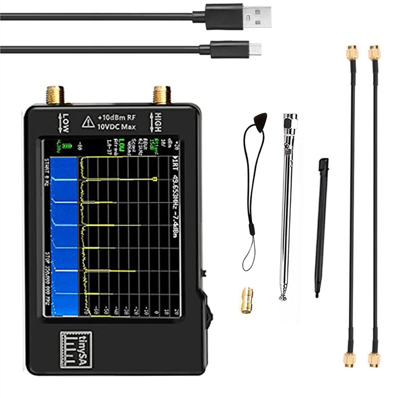 2.8 寸频谱分析仪 TinySA 频率范围低 100-350MHz 240-960MHz