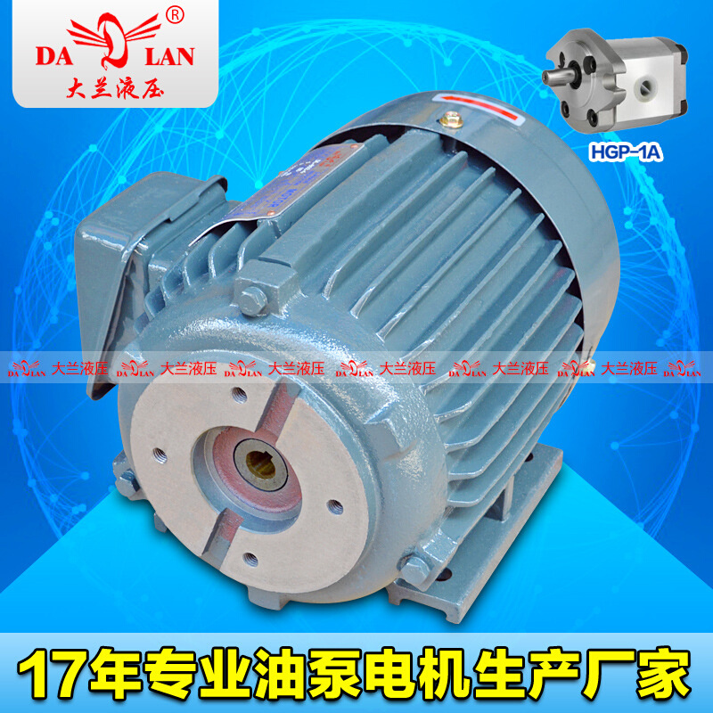 厂家直销DALAN大兰液压电机 HGP-1A油泵专用电机DL-802-4-0.75KW