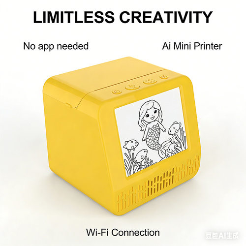 AI Sticker Printer for KidsAI语音对话儿童热敏打印机错题机
