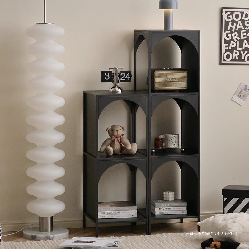 创意小书架转角落地收纳置物架墙边窄柜铁艺置物柜角落墙角书柜铁