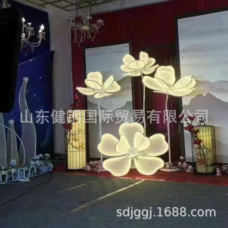 发光牡丹4件套 发光牡丹 牡丹路引 路引 牡丹 luminous peony