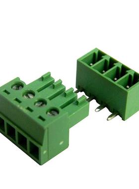 供应插拔式接线端子15EDGK+VC/RC-3.5/3.81直针弯针绿色