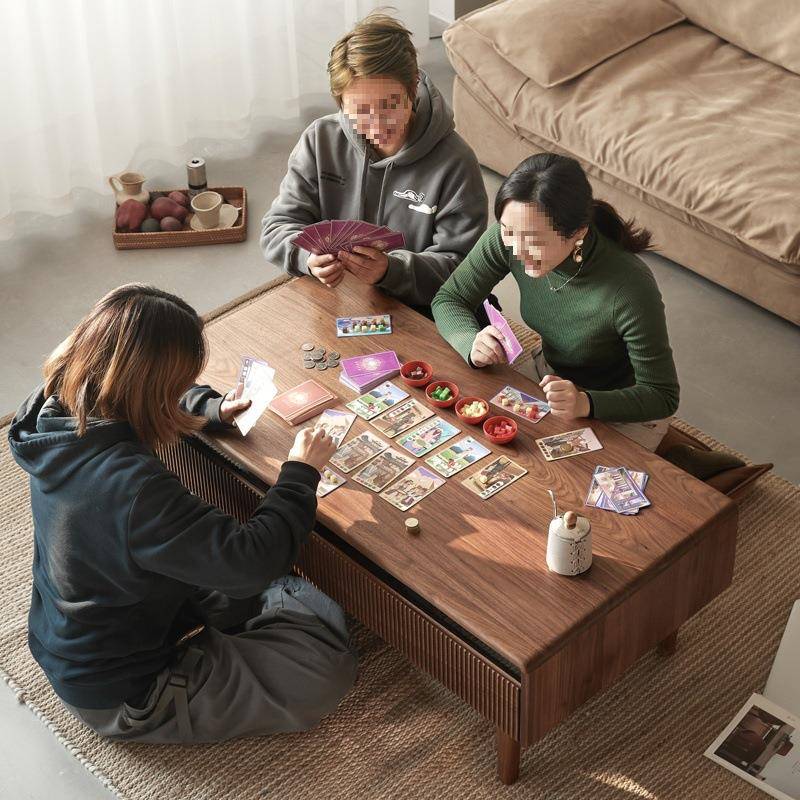 朴愫实木茶几平方简约客厅黑木家用胡桃木茶桌北美小户型作北欧