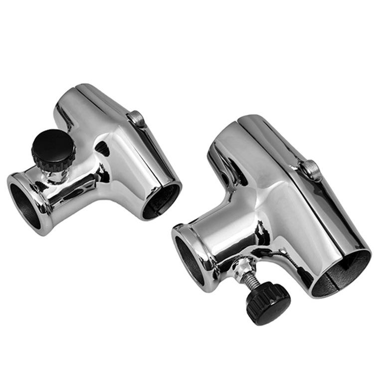 船舶管夹旗杆座22-25mm/28-32mm不锈钢316船用件可定游艇五金工