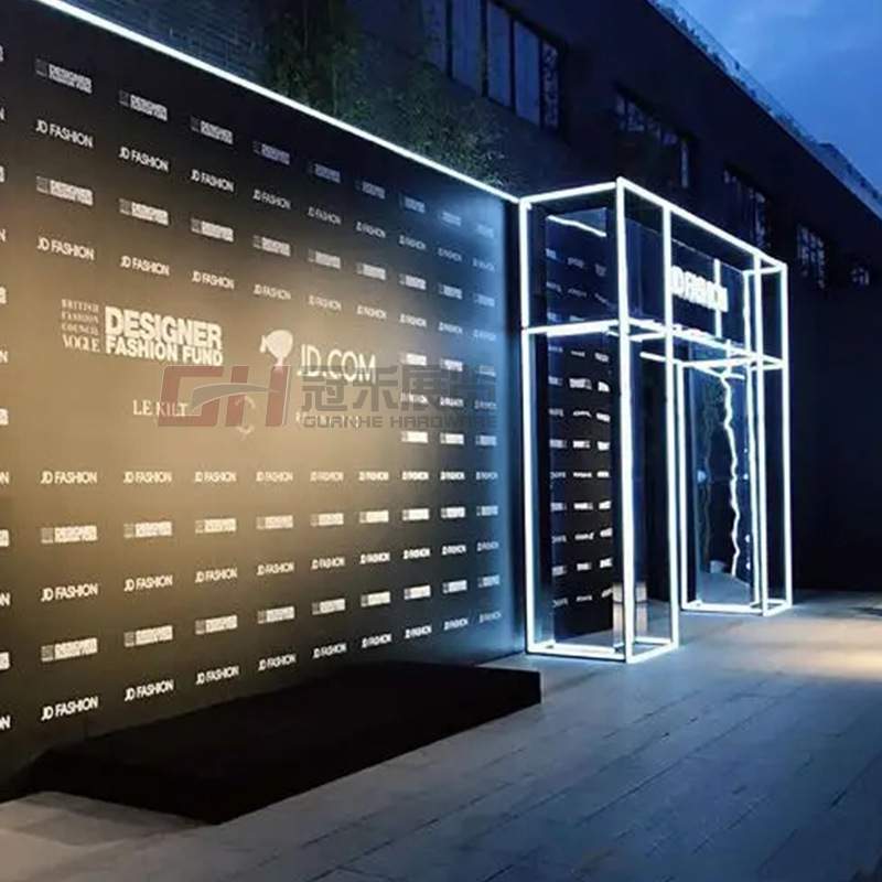 商场门头搭建主题活动临时舞台背景美陈道具龙门铝桁架发光80方管