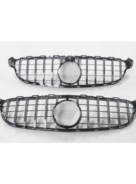 适用15-18款W205C63改装GT竖条中网水箱罩前脸进气格栅罩高低配