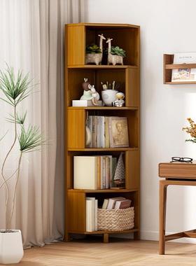 不规则胡桃色转角置物柜创意加厚加粗墙角柜防尘边角柜多层拐角柜