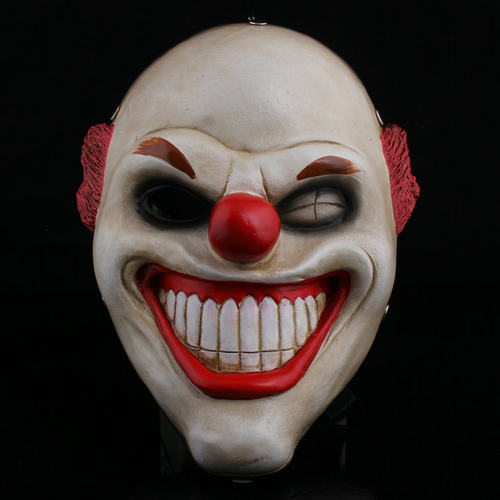 万圣节精品树脂Payday2主题珍藏版游戏收获日2系列邪恶小丑面具