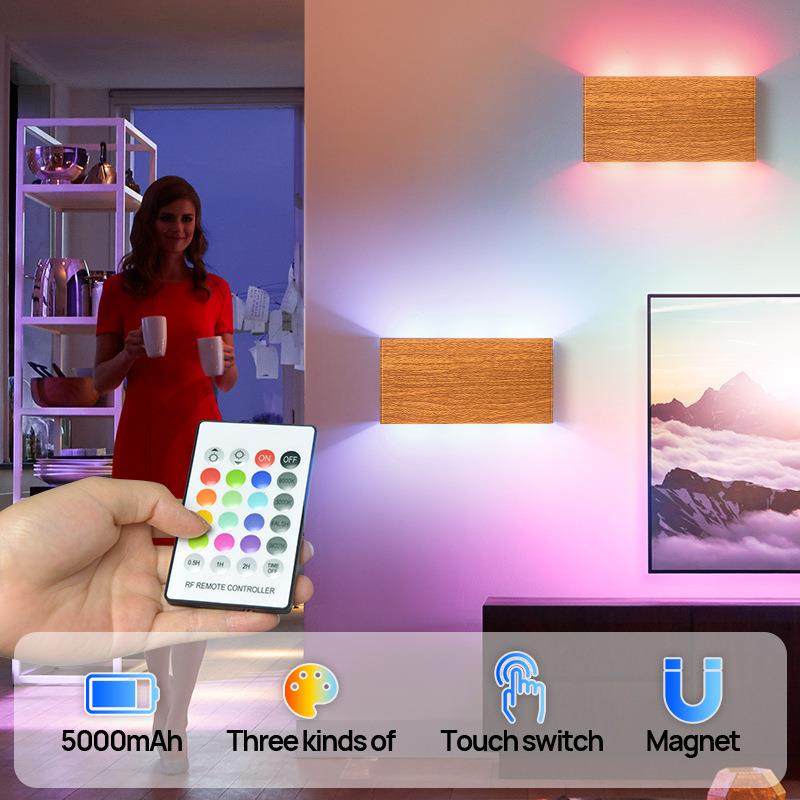 2024遥控三色RGB触摸磁吸充电壁灯USB充电免布线床头小夜灯,农机/农具/农膜,其它农用工具,淘宝优惠券,粉丝福利购,淘宝优惠卷