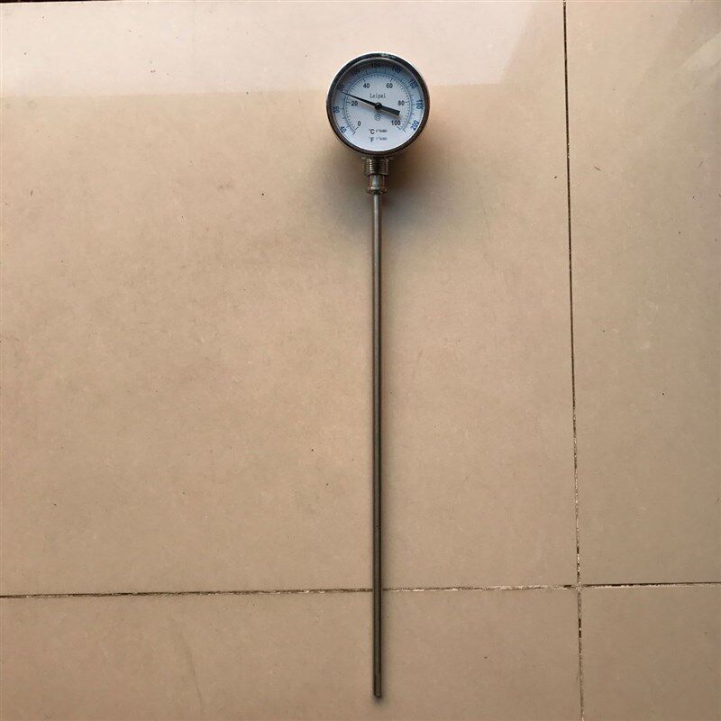 双金属温度计 WSS-411 0-100  探测杆长度500mm 表盘直径100mm