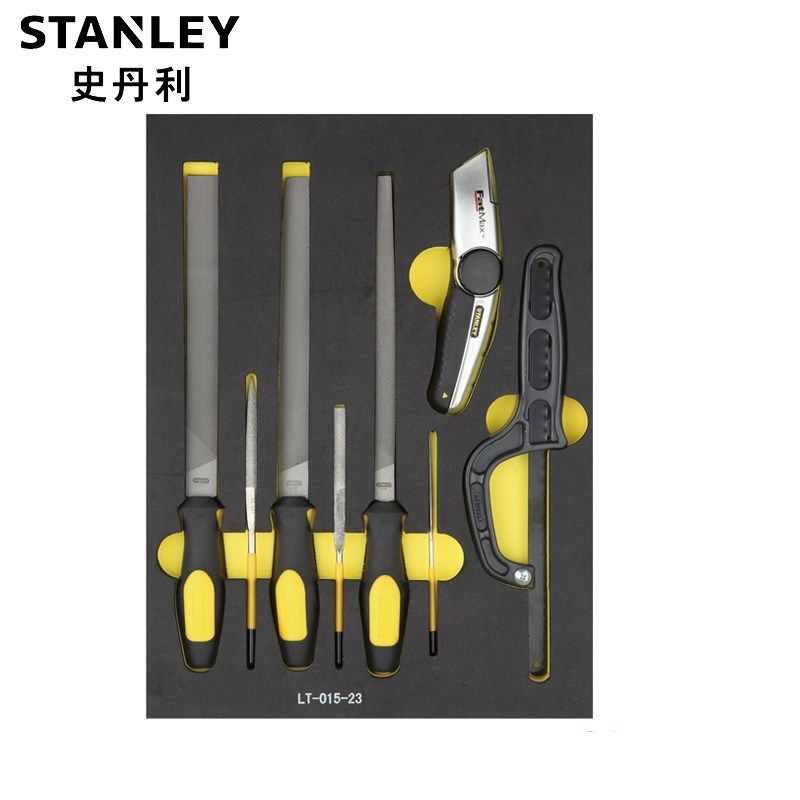 STANLEY/史丹利8件套切割修整工具托套装锉刀美工刀锯弓LT-015-23