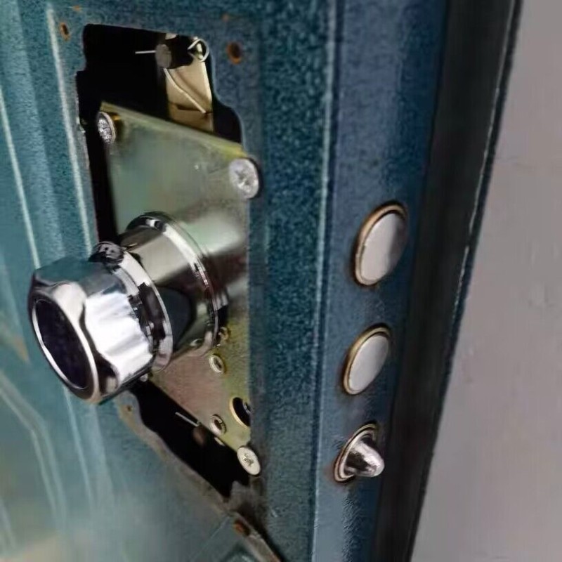 老式防盗门自动门锁 旋钮十字自动碰锁更换叶片C级升级