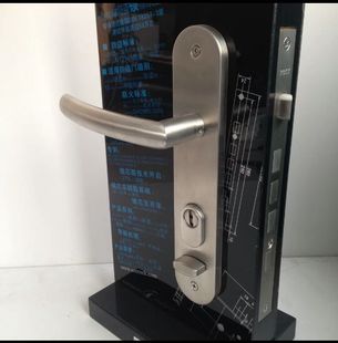 门锁304不锈钢加厚入户门锁防翘防钻防盗门ROCK机械门把手