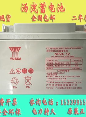 YUASA汤浅NP24-12蓄电池12V24AH7AH17.2AH12AH38电梯UPS直流屏EPS