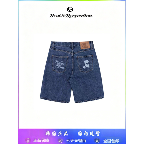 restrecreation直筒休闲牛仔短裤